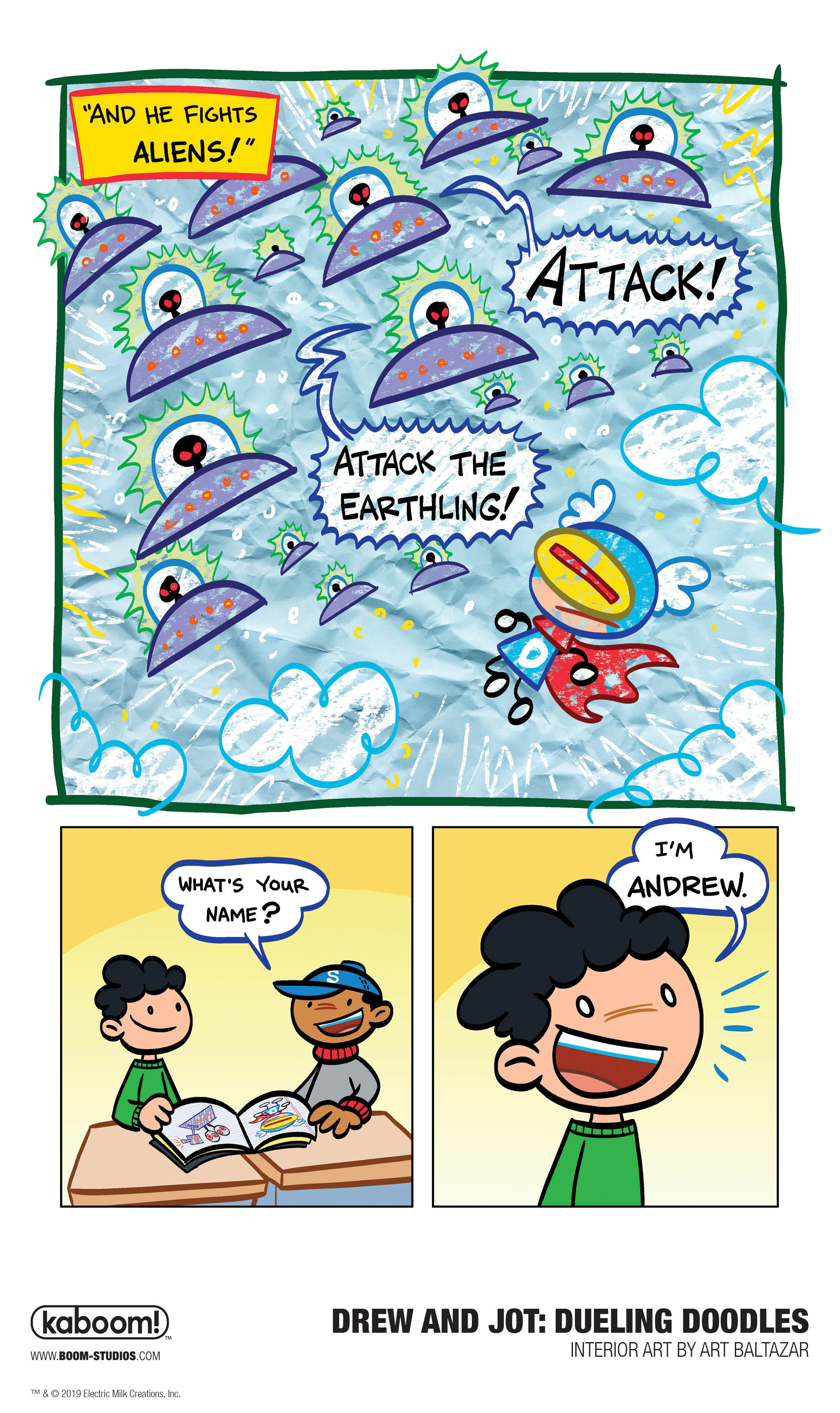 A Brand New Look at Drew and Jot: Dueling Doodles From BOOM! Studios