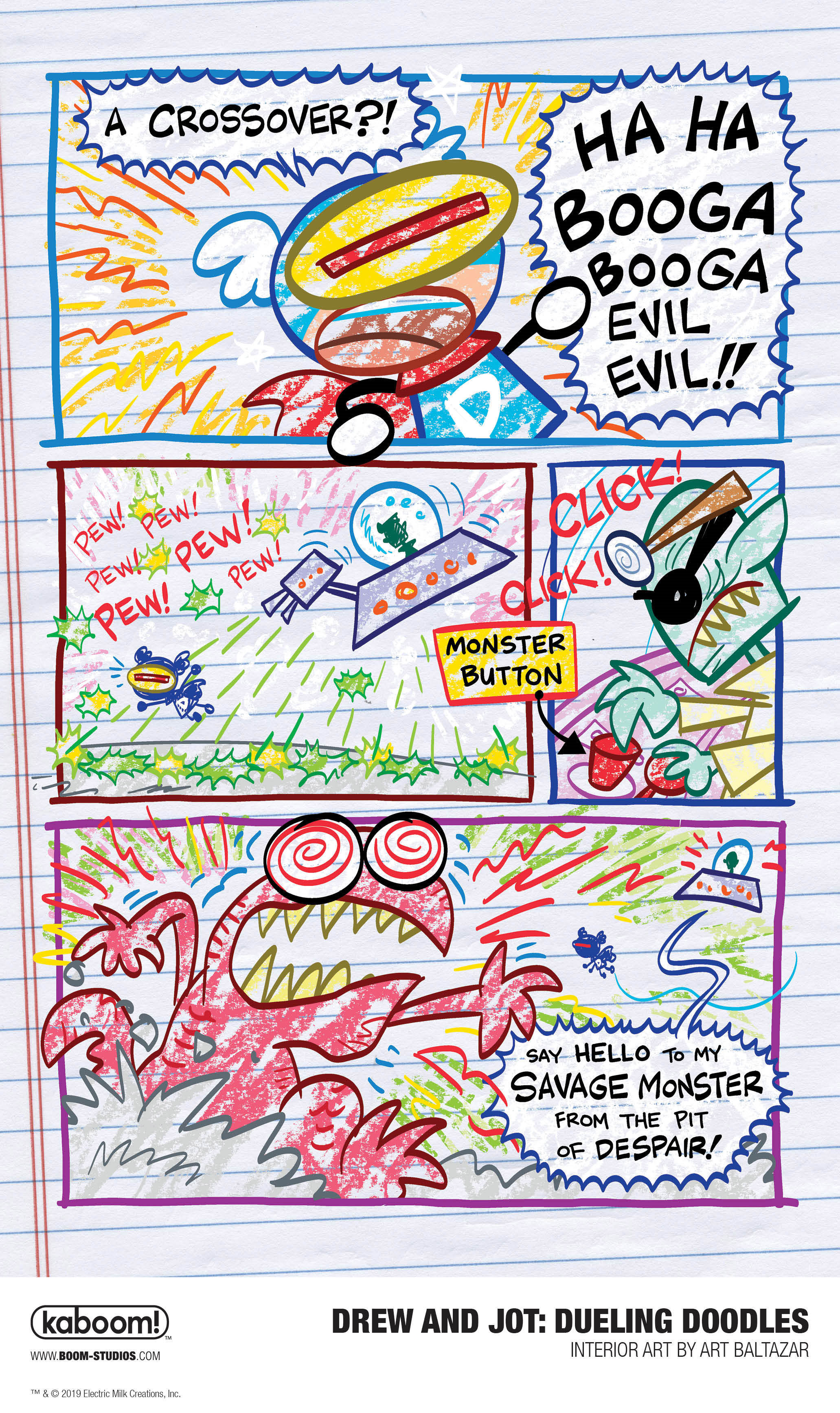A Brand New Look at Drew and Jot: Dueling Doodles From BOOM! Studios