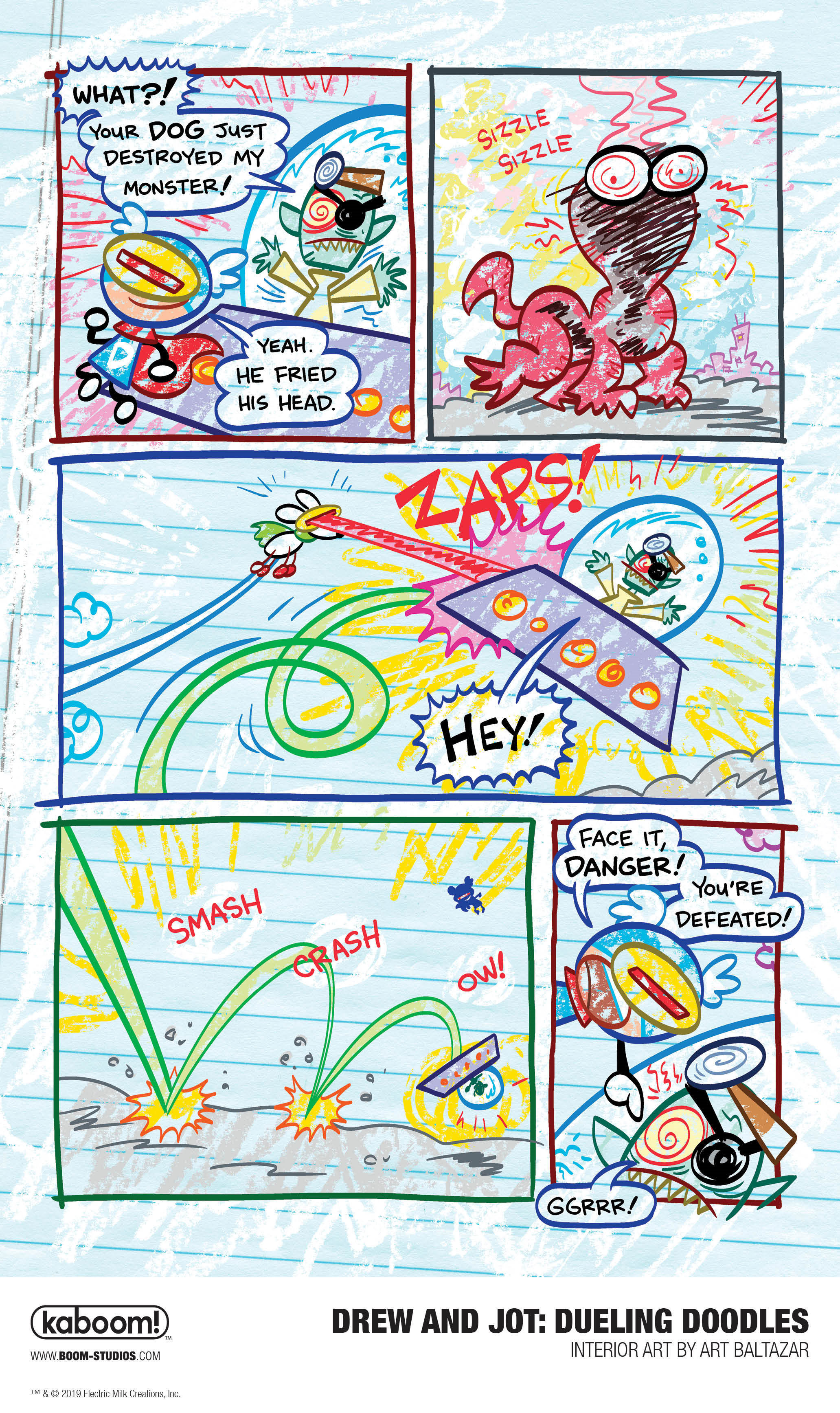 A Brand New Look at Drew and Jot: Dueling Doodles From BOOM! Studios