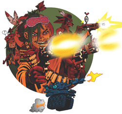 tank girl firing guns